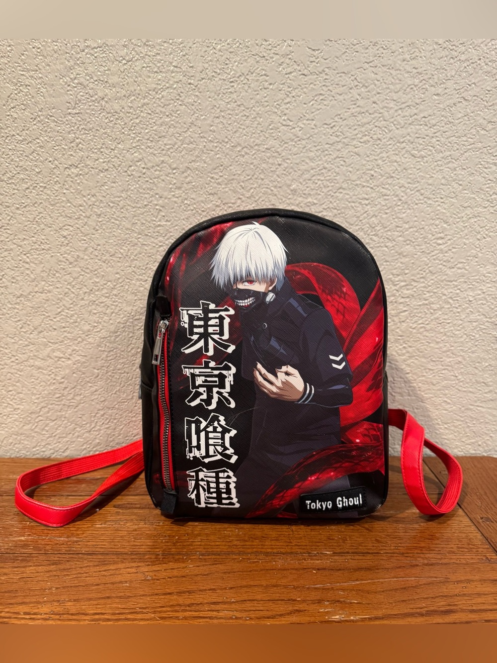 Tokyo Ghoul Ken Kaneki Blk/Red Character Mini Backpack Anime Grunge Punk Goth